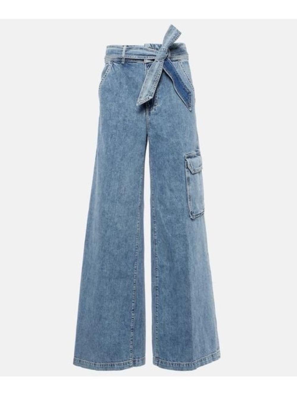 Veronica Beard Belisa High-Rise Cargo Jeans - Picture 1 of 7